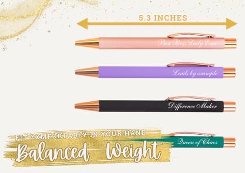 InnoBeta Boss Gifts for Women, Ballpoint Pen Set of 4, Funny Boss Lady Gifts for Women/Female in Christmas, Birthday, Appreciation - Best