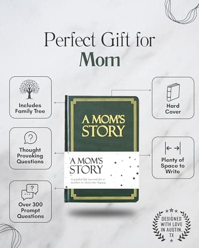 Mom's Life Story Journal (Hardcover): A Meaningful Keepsake for Mom to Share Her Journey and Memories, Book Includes 250+ Prompt Questions, Sentimental Gifts for Mother's Day, Birthday & Christmas