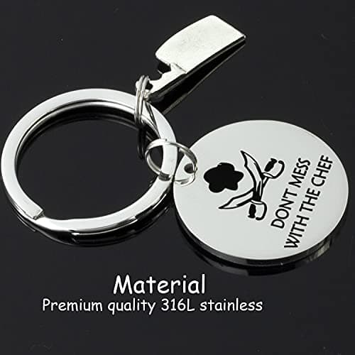 HUTIMY Chef Gifts Keychain for Cooks Men Women Best Chefs Jewelry Ideas Culinary Gift Baking Themed Presents for a Baker the Cooker Cook Keychain