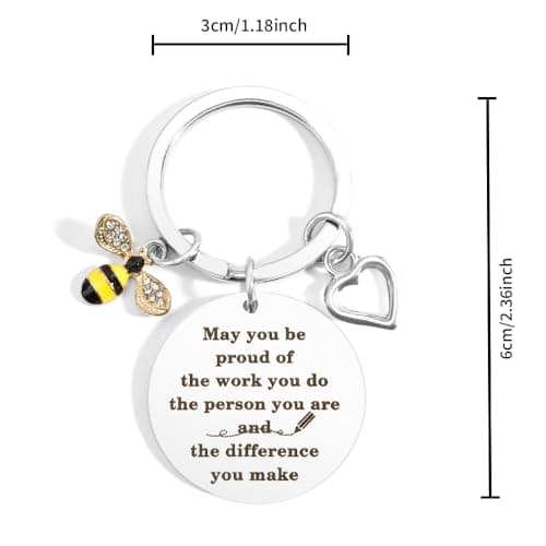 Teacher Appreciation Gifts End Of Year Graduation Thank You Back To School Retirement Easter Mothers Day Halloween Thanksgiving Birthday Christmas Valentine Gifts Ideas Keychain for Teacher Women Men