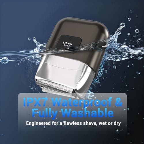 Electric Foil Shavers for Men: Mini Electric Razor with 3 Floating Blades, LED Display, Dual Speed - IPX7 Waterproof Wet/Dry Cordless Razor, USB Fast Charging, Travel Lock