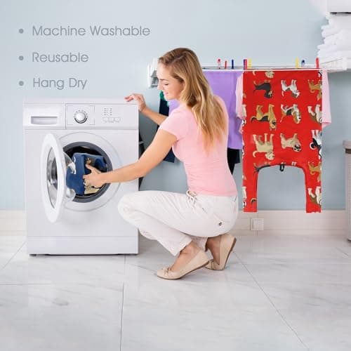 BeeGreen Reusable Grocery Bags Foldable 12 Pack Large Cute Totes - Heavy Duty Washable Holiday Cloth Gifts Bag with Handles, Reusable Gift Bulk Shopping Bags for Groceries for Women Animal Lover​