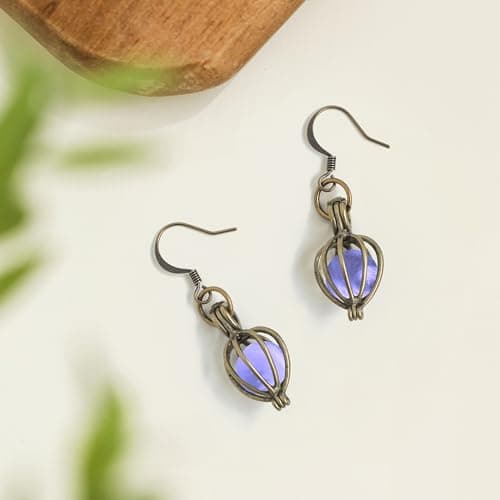 Bottled Up Designs Handmade Brass Drop Earrings, Sterling Silver, Eco Friendly, Recycled Vintage Bottles, Made in USA, Birthday Gifts, Mothers Day, Women, Anniversary