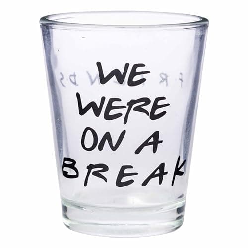 Silver Buffalo Friends Iconic Quotes "You're My Lobster," "How You Doin'" "Pivot," and "We Were On A Break!" 4 Pack Mini Glasses, 1.5 Ounces