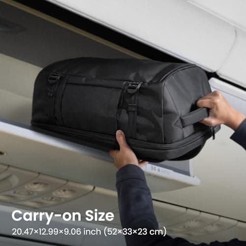 tomtoc Travel Backpack 40L, TSA Friendly Flight Approved Carry-on Luggage Hand Water-resistant Lightweight Business Rucksack, Durable Large Weekender Bag Daypack Fits 17.3 Inch Laptop, PFAS Free