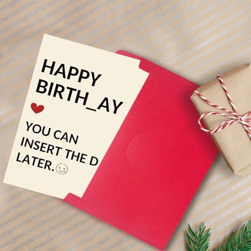 Funny Birthday Gifts for Men Him, Humorous Bady Card for Husband Boyfriend, Adult Men Gifts for Birthday