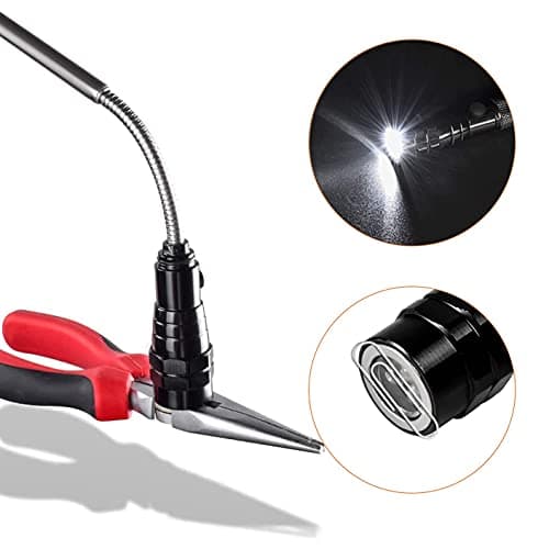Magnetic Flashlight Gifts for Men Stocking Stuffers for Men Adults Pickup Tool Cool Extendable Magnet Telescoping Gadgets Christmas Birthday for Dad Him Husband Boyfriend Grandpa Handyman Mechanics