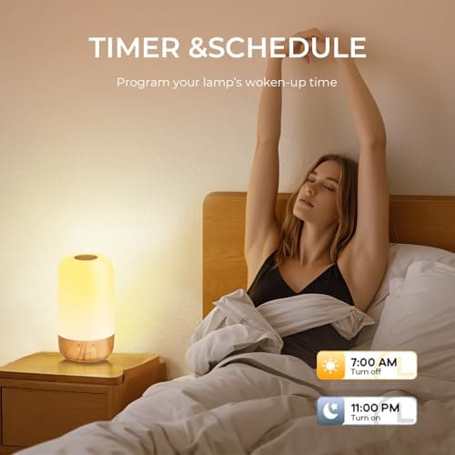 Long Distance Touch Lamp WiFi and Bluetooth Setup Relationship Best Friend Light Up Lamp Couple Gifts App Control (Set of 2)