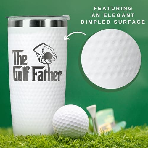 Golf Gifts for Dad - Fathers Day Golf Gifts for Men, Dad, Husband - Funny Golfer Gift - Golfer Ideas for Men, Golfers - Fathers Day Gift - 20 Oz Stainless Steel Tumbler