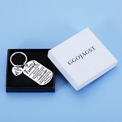 Gift for Best Friend Women Men Friendship Gift for Him Her Christmas Birthday Graduation Gifts for Friends Sentimental To My Friend Keychain Thank You Gifts Bestie