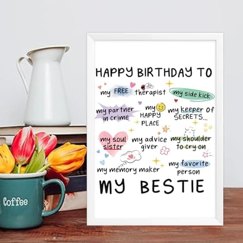 Funny Birthday Card for Women Sister, Happy Bday Gifts for Bestie, Bestie & Friendship Birthday Card