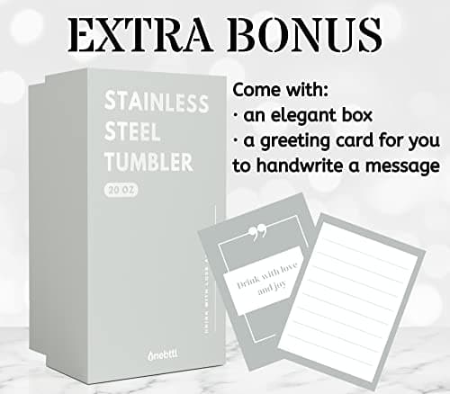 Onebttl Onebttl Personalized Gifts for Men with Initials, Monogrammed Travel Tumbler for Him, Custom Coffee Cups, Unique Birthday Christmas Gifts for Men who Have Everything, Black, 20oz, J