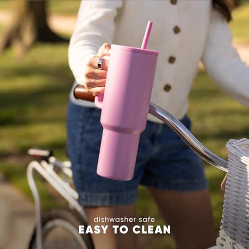 Simple Modern Disney 40 oz Tumbler with Handle and Straw Lid | Insulated Reusable Stainless Steel Water Bottle Travel Mug | Gifts for Women Men Him Her | Trek Collection | 40oz | Iconic Mickey