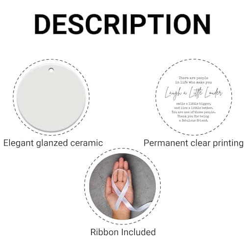 Friendship Gifts for Women, Best Friend, Funny, Work Besties, Sister, Friend Ornaments for Women, Ceramic Christmas Ornaments