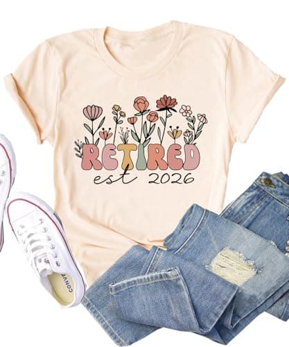 2026 Retirement Shirts Gift for Women Retired Gifts for Wife, Mom, Coworker, Boss Ideas Tops Tees