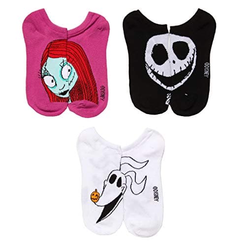 Disney Women's Nightmare Before Christmas 5 Pack No Show Socks