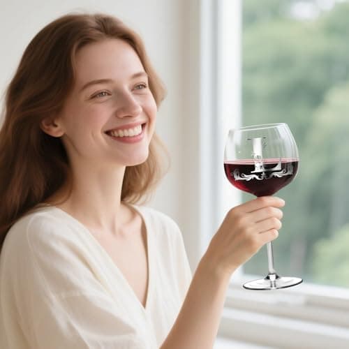 Personalized Monogram Gifts for Women - Customized Initial A-Z Wine Glass, Unique Christmas Birthday Gifts for Her, Mom, Wife, Sister, Daughter, Friend (Letter L)