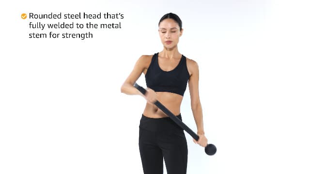 Retrospec Revolve Steel Macebell for Strength Training, Rehabilitation, Stretching, Conditioning and Rotational Training - 5, 7, 10, 15, 20, 30lb Options for Women & Men
