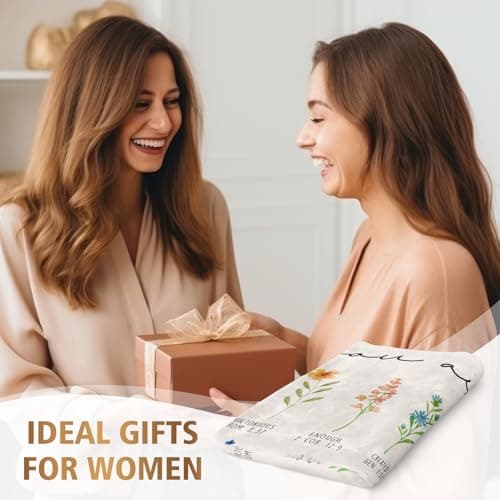 Afterprints Christian Gifts for Women, Christian Blanket with Flowers, Birthday Gifts for Women, Inspirational, Religious Gifts for Sister, Friend, Daughter, Mom, Soft Throw Blankets 50'' x 60''