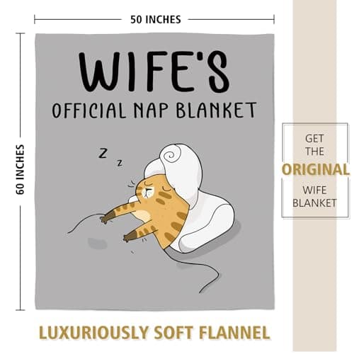 SteadStyle Christmas Wife Gifts for Wifey from Husband - Gifts for Her Blanket, Wife Birthday Gift Ideas, Wedding Anniversary Romantic Gift for Wifey, Valentines Mothers Day Present for Her 60"X 50"