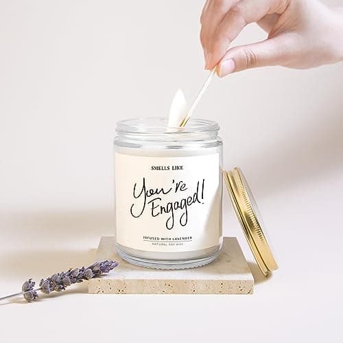 Engagement Gifts for Couples - Lavender Scented Candles, Gift for Newly Engaged Couples, Engagement Gifts for Her, Women, Best Engaged Gift