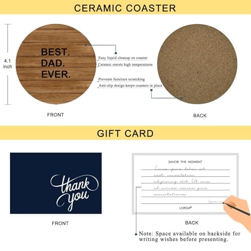 Daddy's Sippy Cup Whiskey Glass Set In Gift Box, Funny unique Gifts for New Dad, Father, Papa, Husband, Father's Day Gifts From Wife - 10 Oz Old Fashioned Glass & Ice Ball Mold & Coaster & Gift Card