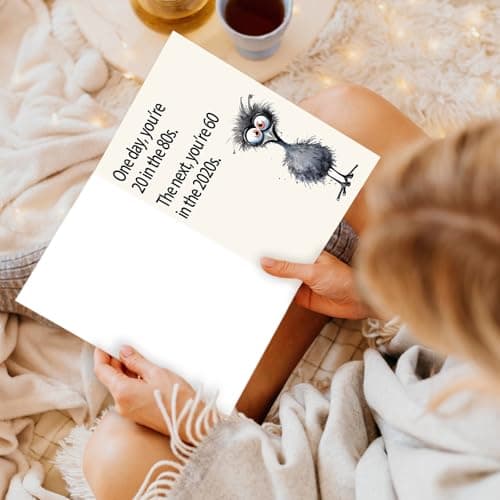 Funny 60th Birthday Card for Women Men, Unique 60th Birthday Gift for Mom, Dad, Friends – Hilarious 60th Birthday Decorations for Him or Her, Cool Card Gift for 60 Year Old Woman or Man