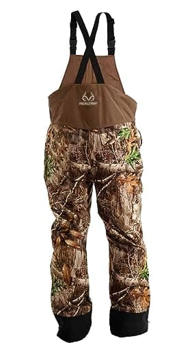 Realtree Men's Camo Hunting Insulated Water Resistant Breathable Midweight Super Warm Bibs Coveralls