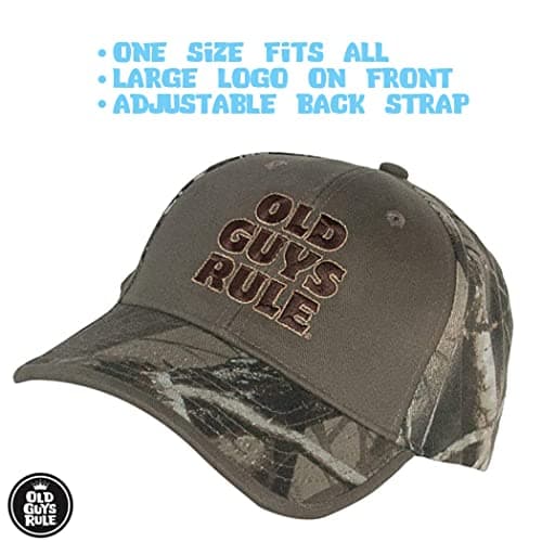 OLD GUYS RULE Men's Baseball Cap, Bucks, Trucks & Ducks - Gift for Dad, Grandpa, Husband, Father's Day, Birthday, Holiday - Funny Novelty Hat for Hunting Season, Outdoorsmen, Camping, Hunters (Camo)