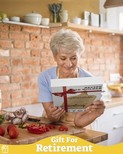 Retirement Gift for Woman, Cookbook Stand, Women Gift Ideas Cookbook Holder, Relaxation Gifts for Women, Recipe Book Stand, Cook Book Stand for Kitchen Counter, Thoughtful Gifts