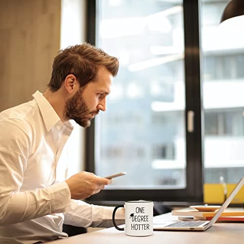 Graduation Gifts for Her, Him - 11oz Ceramic One Degree Hotter Mug - 2025 Funny College, Master, Degree, Phd Graduation Gift for Women, Men