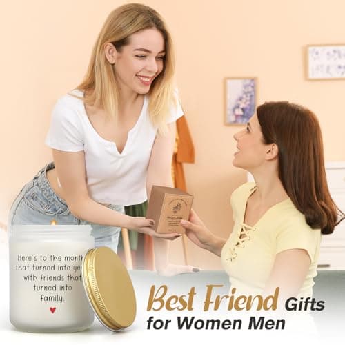 Friendship Gifts for Women Birthday, 50th 60th 70th 1955 Best Friend Birthday Gifts for Friends Female, Candles for Friends, Unique Thank You Gift to Friend Male Bestie BFF Coworker Woman Men Her Him