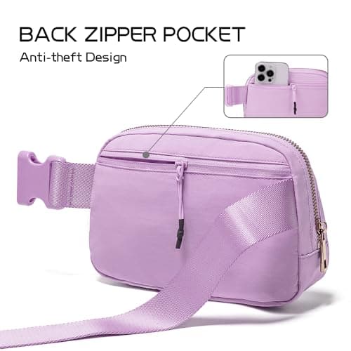 Gitus Gifts for 8 9 10 11 12 Year Old Girls Belt Bag Fanny Pack Crossbody Bags with Initial Letter Patch Cute Stuff Birthday Gifts for Teen Girls Women Personalized Trend Stuff (Lavender-E)