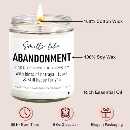 Funny Scented Candle, Coworker Leaving Gifts for Women, Men - Going Away, Goodbye, Farewell Gifts for Coworkers, Friends, Boss, Work Bestie - Retirement, Moving Away Present Ideas - 9 oz