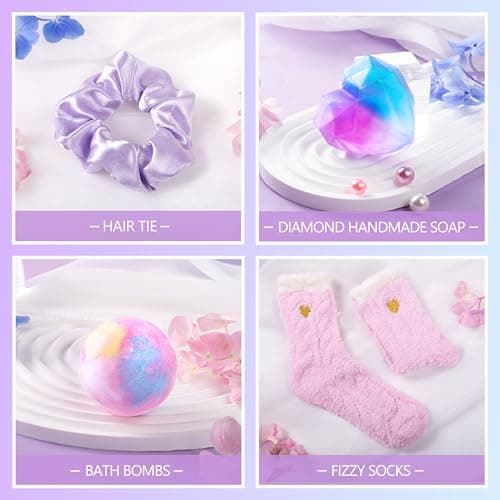 Happy Birthday Gifts for Women, Best Friend Birthday Gifts Basket for Girls Her Daughter Niece Granddaughter Female Sister Mom Coworker, Spa Gift Basket for Women