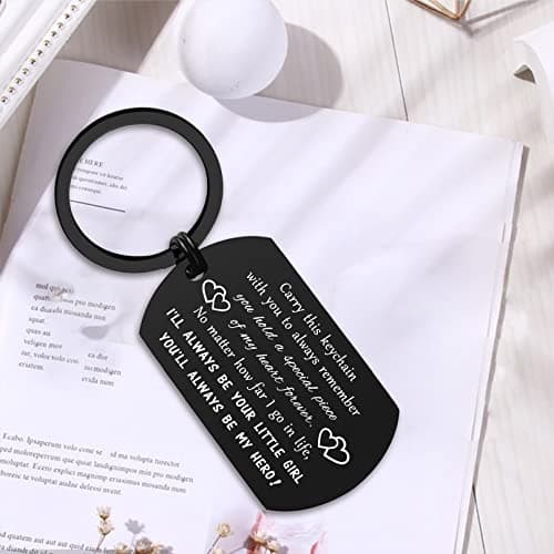 ENGZHI Drive Safe Dad Keychain - I Love You Gifts from Daughter Son, Daddy Birthday Gift Ideas Fathers Day Chirstmas for Men