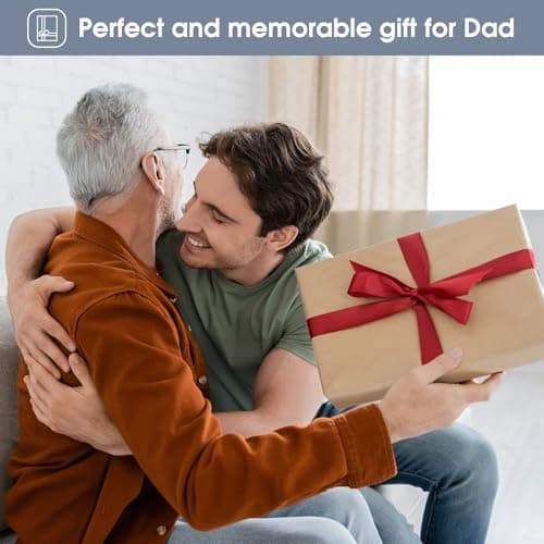 ProCase Gifts for Dad, Wood Phone Docking Station for Men, Dad Gifts From Daughter Son, Mens Nightstand Organizer, Anniversary Birthday Gifts for Dad Father Husband Him -Espresso (Engraved Word)