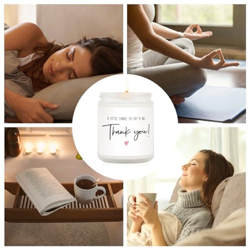 Thank You Gifts for Women, Men, Hostess Gift, Lavender Scented Soy Wax Candle, Appreciation Gifts for Teacher Coworker Employee Boss Nurse, a Little Candle to Say A Big Thank You, Handmade