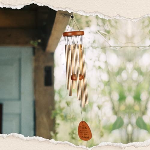 Aurahouse Best Friend Birthday Gifts for Women, Friendship Wind Chimes Gifts for Best Friend Woman Men Long Distance, Bestie Friend Birthday Gift for Women Friendship, Friendsgiving Gift