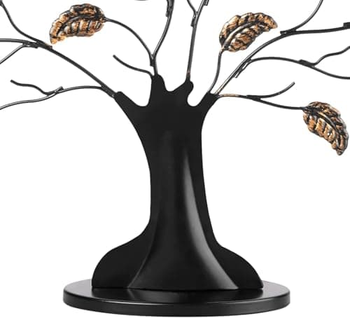 Americanflat Family Tree Picture Frame - Includes 6 Hanging 2x3 Picture Frames - Adjustable Ribbon Tassels - Ideal as Mother’s Day Gifts, Birthday Gifts, or Christmas Decor - Black and Bronze