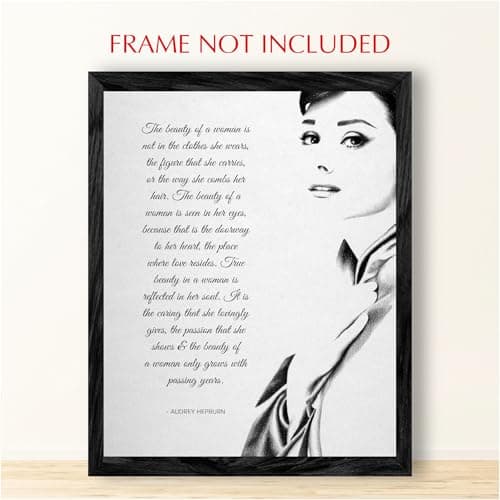 The Beauty of a Woman Wall Art Print – Famous Inspirational Quote Poster – Elegant Feminine Home Décor for Bedroom, Office, or Living Room – Meaningful Gift for Women, Mom, or Friend.11x14 Unframed