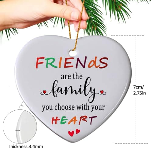 Friends Christmas Ornaments 2025, Friend Ornaments for Women, Friends are The Family We Choose Ornament, Best Friend, Friendship Gifts for Women
