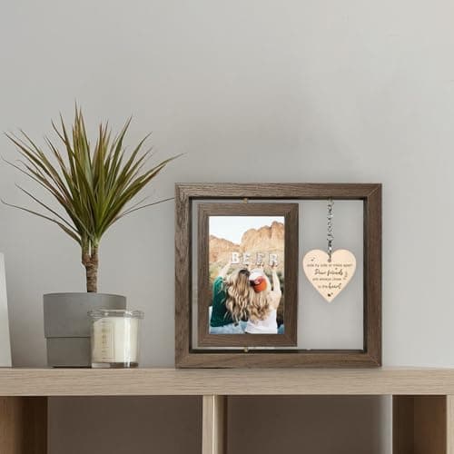 Side by Side or Miles Apart - Dear Friends Are Always Close to the Heart Best Friend Picture Frame Gifts for Long-Distance Friendships Gifts for Women, BFF, Bestfriend, Besties