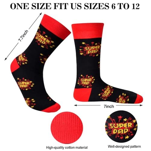 Birthday Gifts for Dad,Fathers Day Dad Gifts from Daughter Son Kids Wife,Funny Socks Christmas Gifts,Stocking Stuffers
