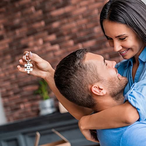 Couple Gifts Keychain My Person Love You Puzzle Piece Heart Keychain His Crazy Her Weirdo Valentines Day Him Boyfriend