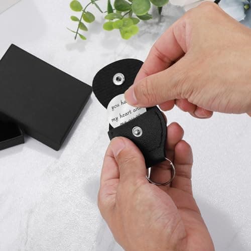 Pocket Hug Token Keychain for Men Him, Funny Boyfriend Gifts From Girlfriend, Long-distance Couple Gifts for Husband From Wife Christmas Birthday Valentine