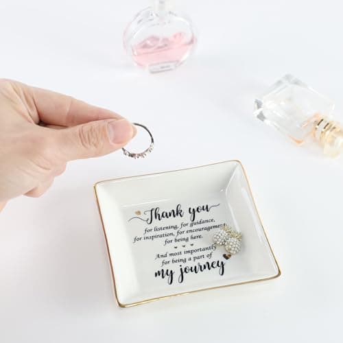 HOME SMILE Ceramic Ring Dish Jewelry Tray for Mom Sister Friends