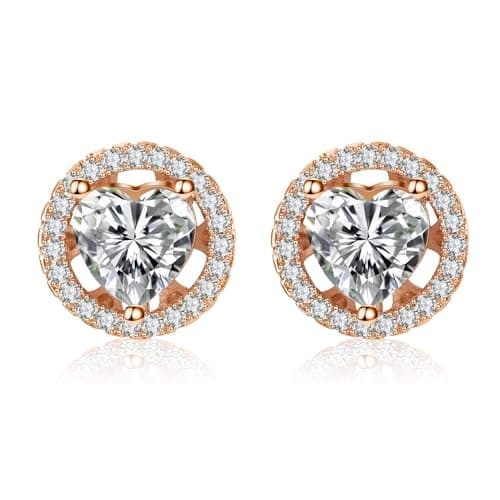 Watches Sets for Women, Rose Gold Watch Set Necklace Earring Bracelet 4 Pieces Jewelry Set for Mom Wife Girlfriend