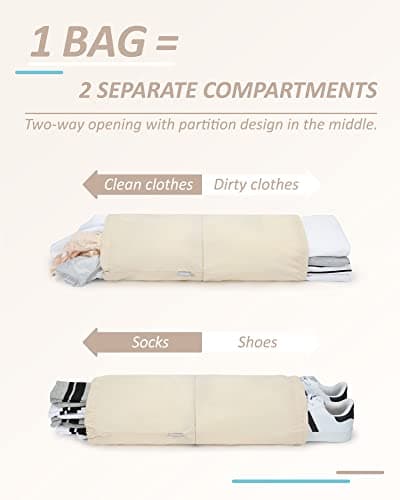 BAGSMART 6 Set Compression Packing Cubes - Lightweight Travel Essentials, Durable Luggage Organizer