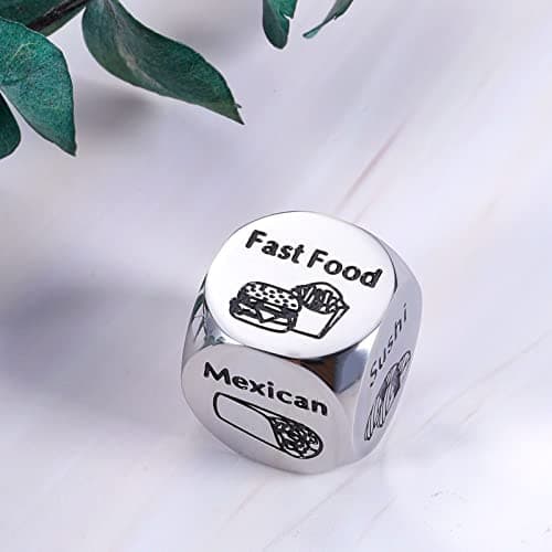 Him Her Couple Gifts for Boyfriend Girlfriend Food Decider 11th Anniversary Steel Date Night Gifts for Husband Wife for Wedding Christmas Valentines Birthday for Women Men